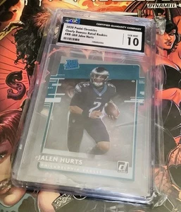 2020 Panini Chronicles #RR-JAH Jalen Hurts RC Clearly Donruss Rookie 10 GEM MT - Picture 1 of 2