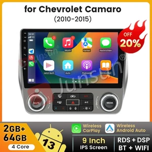 64GB Car Stereo for Chevrolet Chevy Camaro 2010-2015 Android 13 WiFi GPS CarPlay - Picture 1 of 17