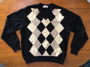 The Titleist Collection Vintage Argyle Sweater Pure Lambswool Scotland L Unisex - Bild 1 von 7