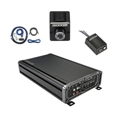 Kicker CXA360.4 4-Channel Amplifier w/Kit, Dual Bass Remote, Stereo Converter - Image 1 of 4