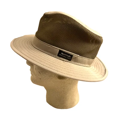 VINTAGE ORIGINAL PANAMA JACK  MESH COTTON FEDORA HAT MEN'S SIZE MEDIUM - Image 1 of 4