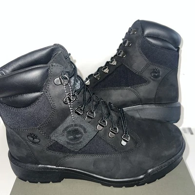 Timberland Field Boot 6” Todo Negro Nubuck Para Hombre Talla 9.5 Impermeable NUEVO $175 Foto 1 de 4