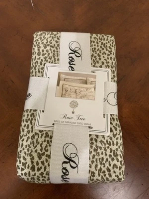 Rose Tree Birds of Paradise Animal Print Euro Sham 26"  New - Image 1 of 4