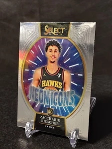 2024-25 Panini Select Neon Icons ZACCHARIE RISACHER #25 Rookie (RC) Hawks - Picture 1 of 3