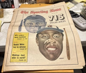 Hank Aaron The Sporting News April 20, 1974 - Picture 1 of 7