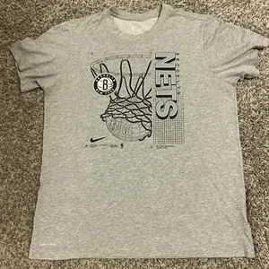 Brooklyn Nets — Nike Dri-Fit T-Shirt — Size Men’s Large - Picture 1 of 9