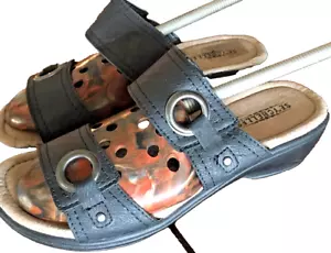 SANDALIAS SEYCHELLES Mujer Anna Negro Hebilla Cuero Tacón Bajo Sandalias 7.5!!!! - Imagen 1 de 6