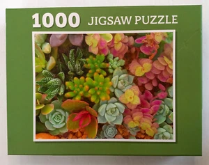 Puzzle 1000 Piece Games Lounge Photographic Succulent Poster sealed - Picture 1 of 9