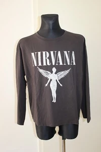 NIRVANA T-Shirt Longsleeve unisex schwarz/dunkelgrau Gr. L/XL neuwertig - Bild 1 von 3