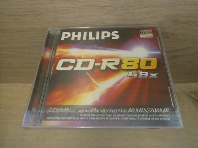 Philips CD-R80 48x Multispeed 80 Minutes 700MB Standard Jewel Case x8 joblot - Image 1 of 4