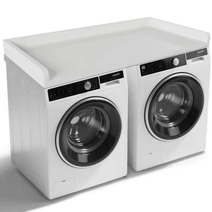 54" Washer Dryer Countertop with Edge, Laundry Room Shelf Topper, White - Picture 1 of 7