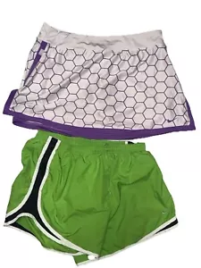 Nike Dri-Fit Tennis Golf Rock Skort Größe Large lila grün Shorts Set 2 - Bild 1 von 4