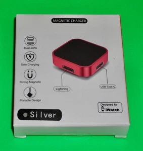 ACCUEIL DE CHARGE APPLE WATCH 2 3 4 5 6 7 8 9 10 AVEC CONNECTEUR USB C & LIGHTNING - Photo 1 sur 5
