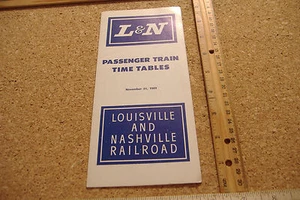 LOUISVILLE AND NASHVILLE RAILROAD~PASSENGER TRAIN TIME TABLES~NOVEMBER 21, 1969 - Picture 1 of 8