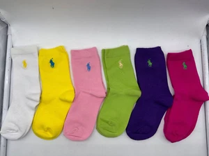 NEW NO TAG ONE PAIR POLO RALPH LAUREN YOUTH GIRLS SIZE 10.5C-3Y - Picture 1 of 13