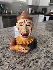 The Book Of Knowledge Humpty Dumpty Clown Cast Iron Mechanical Bank Made In USA