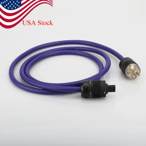 Gold Plated Hi-Fi Audio Power Cable Cord US Plug + Figure 8 IEC C7 Connector - Picture 1 of 9