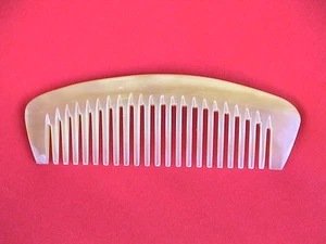 peine de cuerno de buey dentado con dientes de buey dentados romos de color beige ancho de 5,26" para hai grueso - Imagen 1 de 1