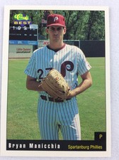 1991 Spartanburg Phillies-Classic BEST Minor Lg Baseball Card-Bryan Manicchia