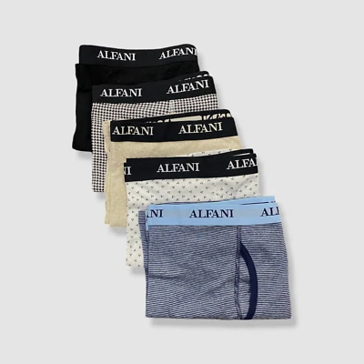 Paquete de 5 calzoncillos boxer Alfani negros multicolores para hombre talla XL Foto 1 de 2