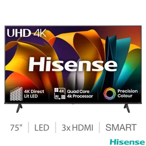 Hisense 75A6NTUK 75 Inch LED Freely Smart TV - Picture 1 of 11