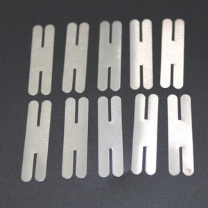 100 un. Hojas de tira de acero niquelado tipo H pestañas para soldador de batería 0.2x30x8 - Imagen 1 de 5