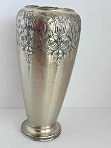 Antique Wilcox SP Co International Silver /Silver-Plated Paisley 11" Vase #3584 - Picture 1 of 7