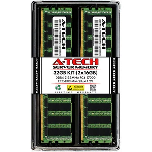 32GB 2x 16GB PC4-2133 LRDIMM Supermicro X11SDV-8C-TP8F Memory RAM - Picture 1 of 6