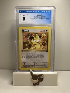 Error Card! Yellow Ink. Meowth Team Rocket - 1st Edition 62/82 CGC 9 - Picture 1 of 3