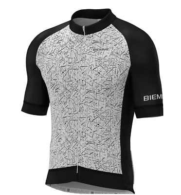 Camiseta deportiva de ciclismo Biemme Sirio SS - para hombre - negra/blanca - talla XL - hecha en Italia Foto 1 de 2