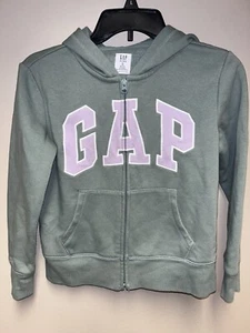 Gap Kids Hoodie Jacket Full Zipper Size 12 Youth Sage, Green Purple Logo - Picture 1 of 7