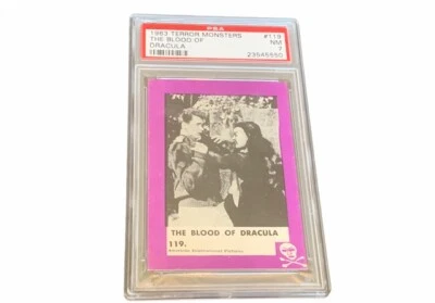 Blood of Dracula Trading Card 1963 Terror Monsters PSA 7 Graded Vampire Girl 119 - Image 1 of 4