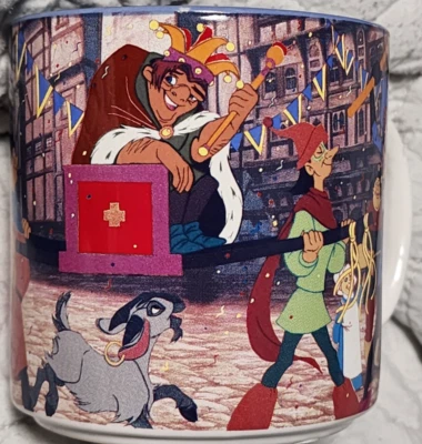 РЕДКАЯ винтажная кружка Disney Hunchback of Notre Dame Quasimodo Esméralda магазин Disney - Изображение 1 из 4