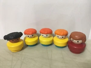 Vintage Fisher Price Little People 1990 Chunky Tots Lot of 5 Girls For Playsets - Picture 1 of 5