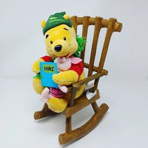 Disney Winnie the Pooh Piglet Musical Plush Rocking Chair Christmas Gemmy Works - Picture 1 of 13