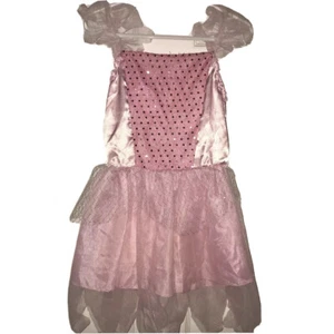 Pink Princess Ballerina Dress Small Fairy Halloween Costume Satin Tulle Sparkle  - Picture 1 of 7
