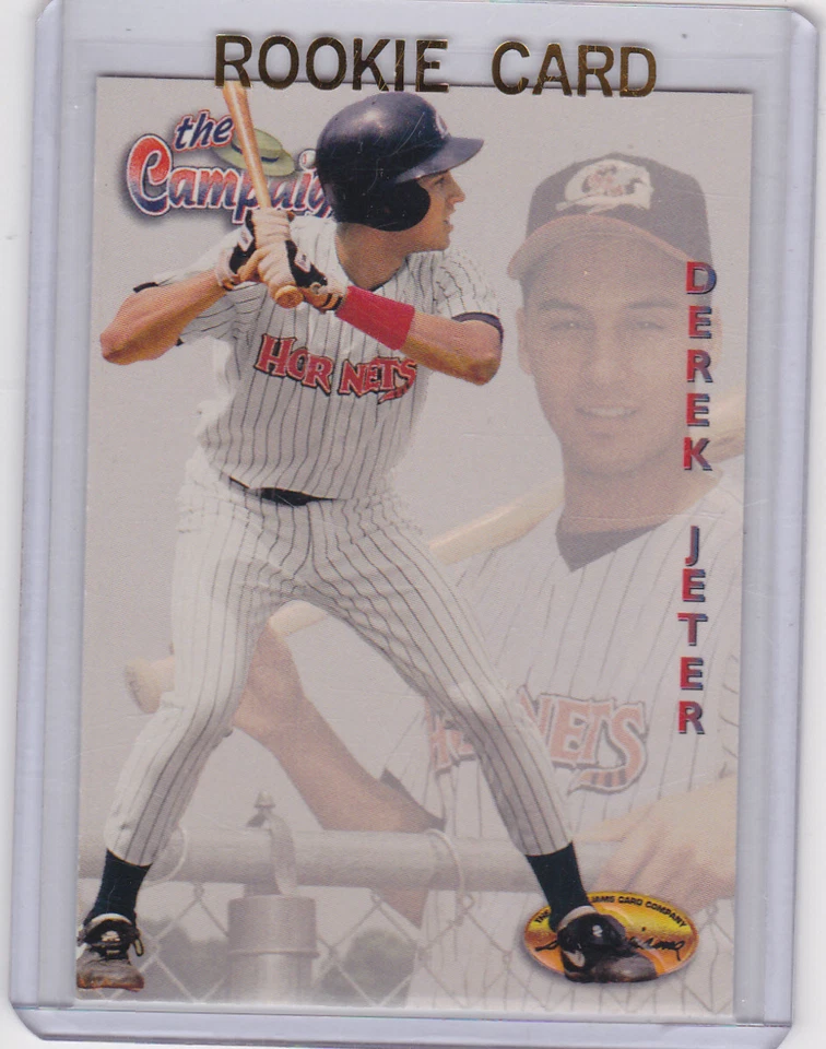 Tarjeta de novato Derek Jeter Greensboro Hornets LIGA MENOR BÉISBOL RC $$ ¡Yanquis! Foto 1 de 2