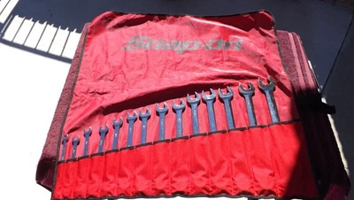 SNAP-ON *NEAR MINT* OEX714KB 14-PC MASTER COMBINATION WRENCH SET!  COST $1085.00 - Imagen 1 de 4