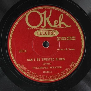 SYLVESTER WEAVER: can't be trusted blues / penitentiary bound blues OKEH Single - Picture 1 of 2