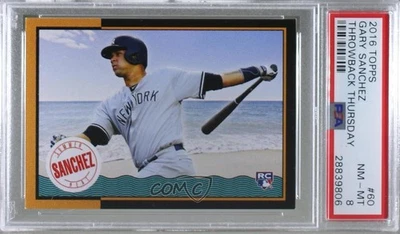 2016 Throwback Thursday #TBT Online Exclusive /746 Gary Sanchez PSA 8 Rookie RC - Image 1 of 2