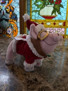 Gemmy Animated Christmas Pig Dances And Sings “ I Just Wanna Fly” - Picture 1 of 13