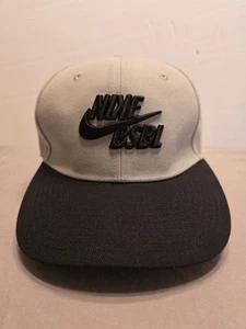 NIKE BSBL Embroidered Reverse Logo Dri-Fit Baseball Hat Gray/Black Youth NWOT - Picture 1 of 10