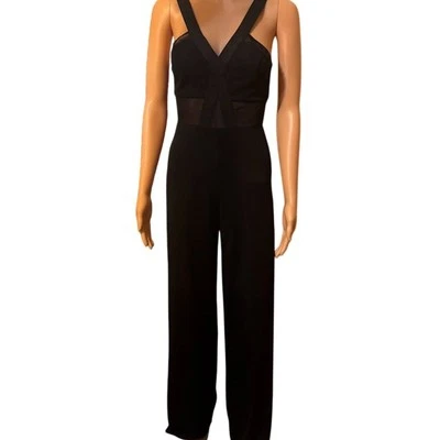 Ark & Co Women's Black Halter Jumpsuit Size S Party Cocktail Wide-Leg - Image 1 of 4