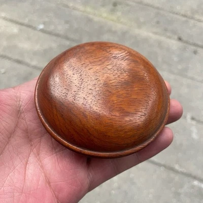 Caja de cartucho de tinta de sello de personaje hecha a mano de secoya tallada en madera china coleccionable Foto 1 de 4