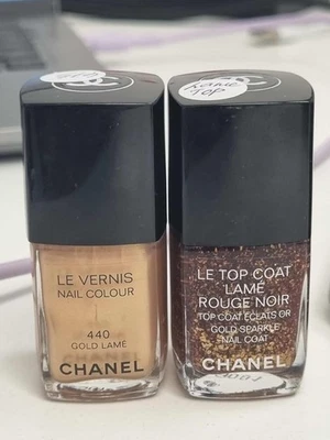 Juego de 2 esmaltes de uñas CHANEL Le Vernis - 440 Gold Lame, Le Top Coat Lame Foto 1 de 2