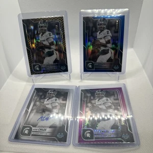 Lote 2025 Bowman U Aidan Chiles refractor negro y dorado/25,/225,/150 + ¡Auto! - Imagen 1 de 5