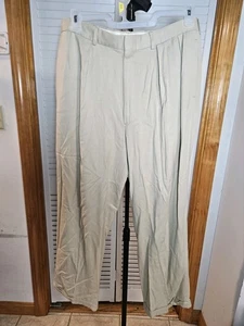 Polo Ralph Lauren Pantalones Hombre 34x28 Caqui Vestido Chino Hecho en EE. UU. De Colección - Imagen 1 de 5