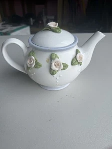 Teiera in ceramica Teleflora con rose - Foto 1 di 5