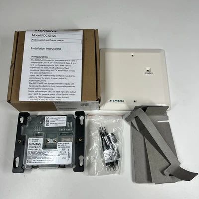 SIEMENS FDCIO422 S54322-F4-A1  INPUT/OUTPUT MODULE 120 VAC VERSION NEW OPEN BOX - Image 1 of 4