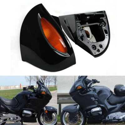 For BMW R1100RT R1100RTP R1150RT Rear View Mirrors Amber Turn Signal Left+Right Foto 1 de 4